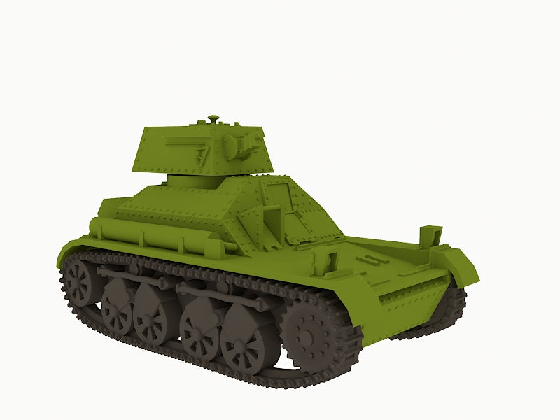 Vickers Light Tank Mark II - UK Army - 28mm Scale - Bolt Action - wargame3d