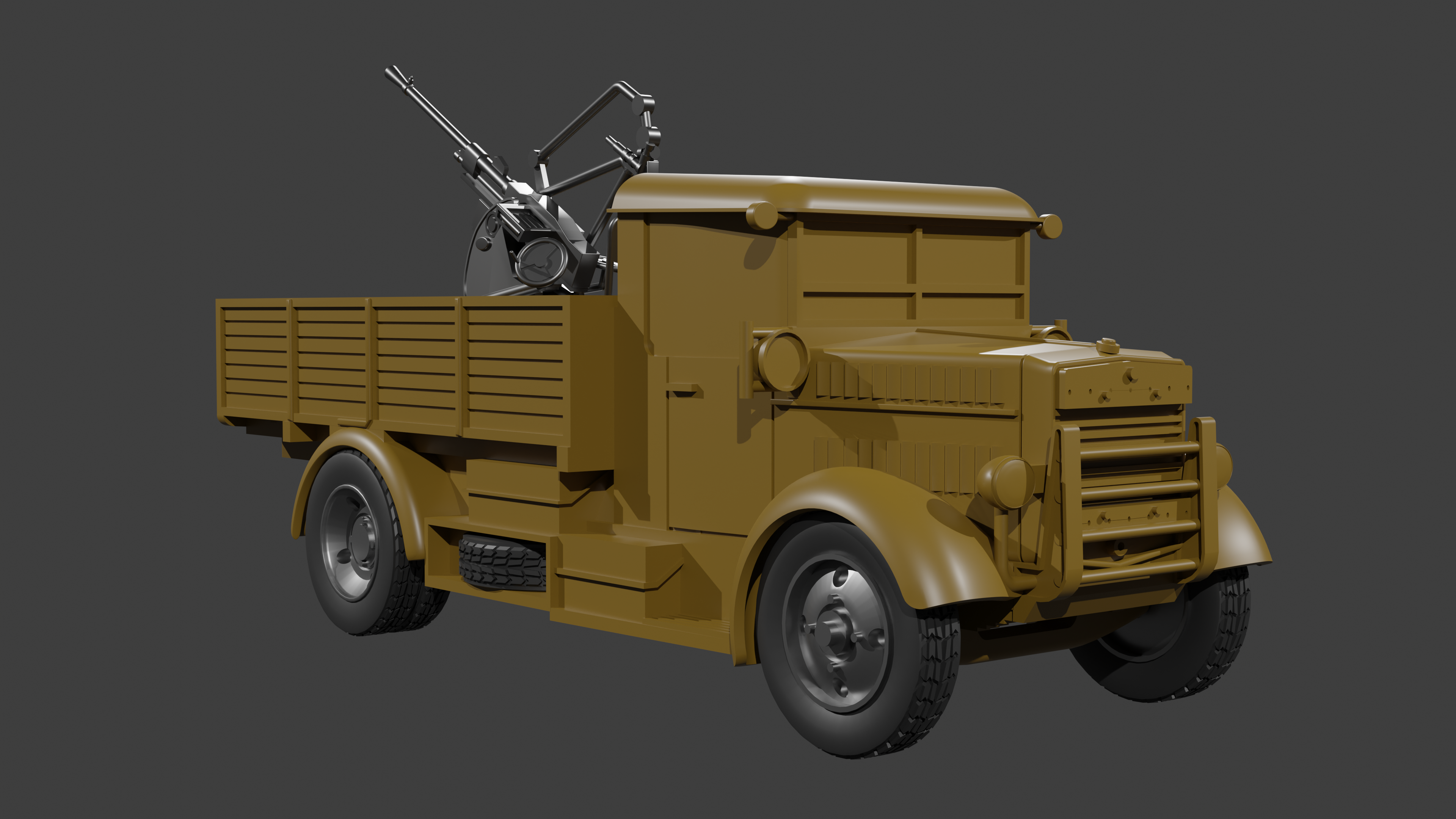 Autocannone da 20-65 su FIAT-SPA 38R - Italian Army - 28mm Scale -  wargame3d