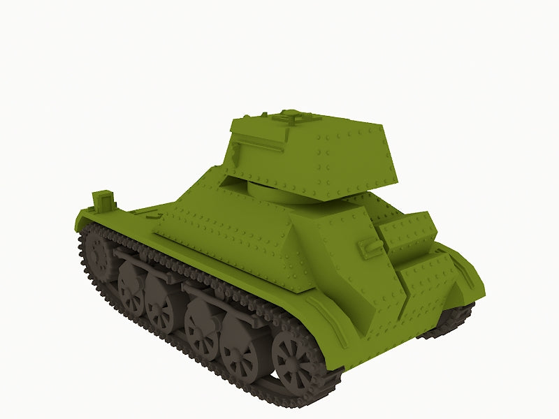 Vickers Light Tank Mark II - UK Army - 28mm Scale - Bolt Action - wargame3d