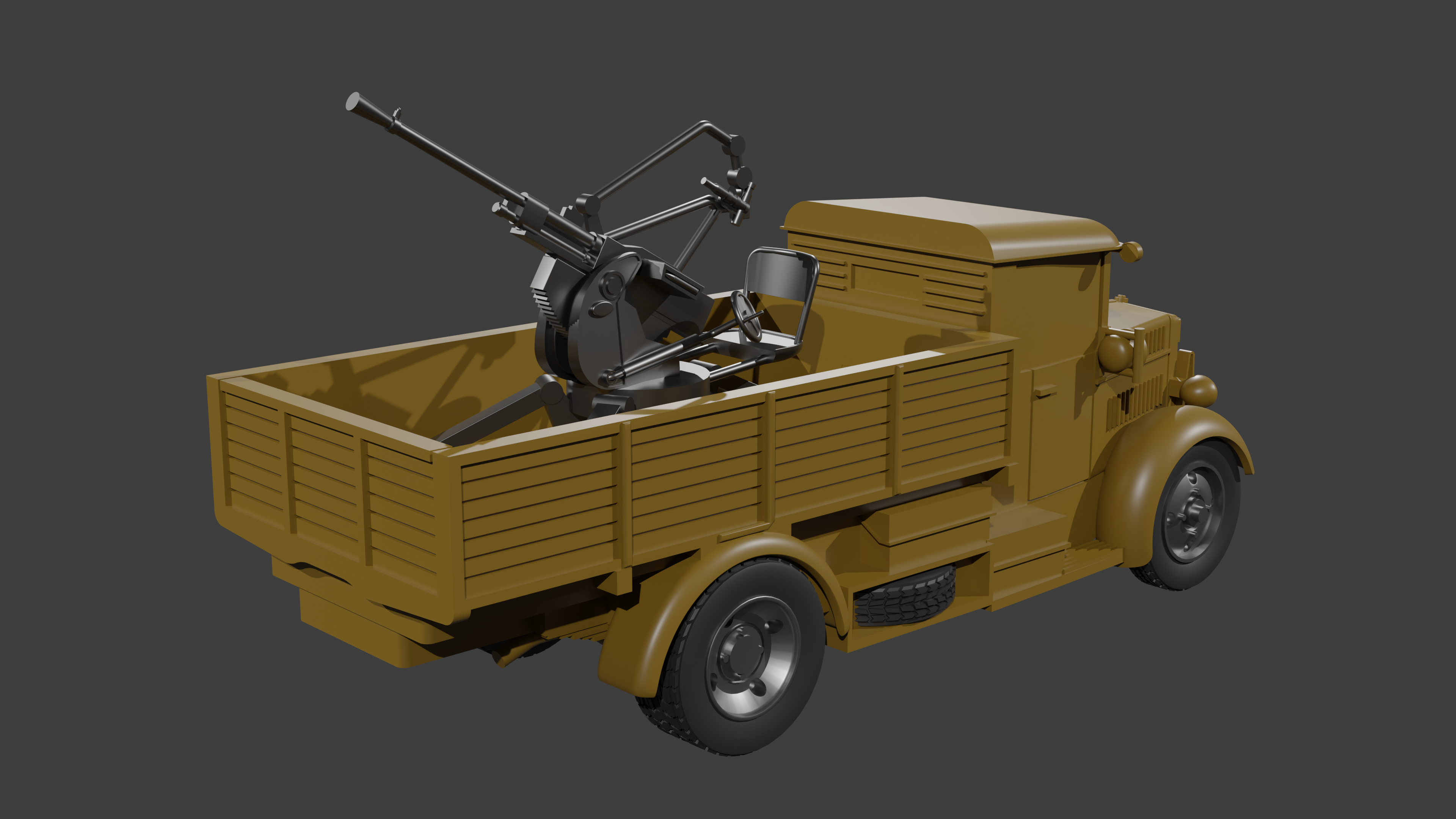 Autocannone da 20-65 su FIAT-SPA 38R - Italian Army - 28mm Scale -  wargame3d