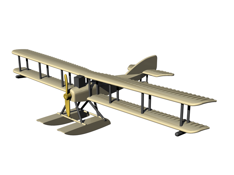 Short Type 184 - WWI Seaplanes - 1/144 Scale - wargame3d