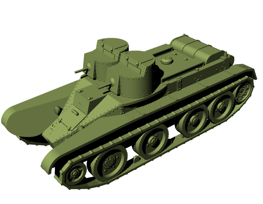 Light tank BТ-4 (twin-turret) - wargame3d- 28mm Scale - Russian Army