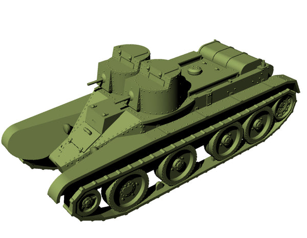 Light tank BТ-4 (twin-turret) - wargame3d- 28mm Scale - Russian Army - Bolt Action