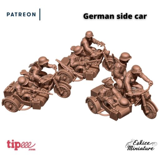 German Sidecar - German Army - 15 mm -  Eskice Miniature