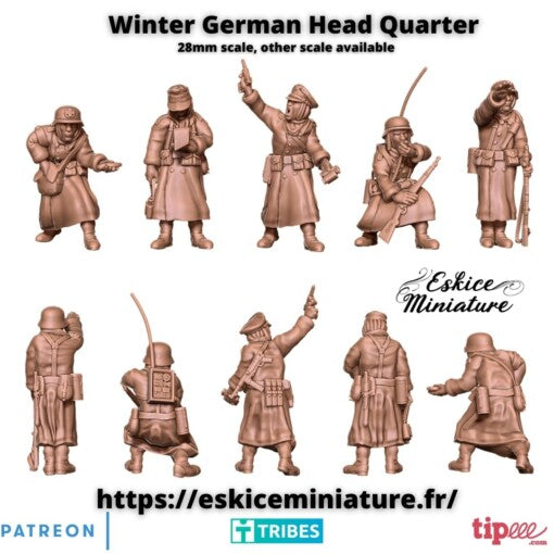 Winter German Head Quarter – 28mm - German Army - 28mm -  Eskice Miniature