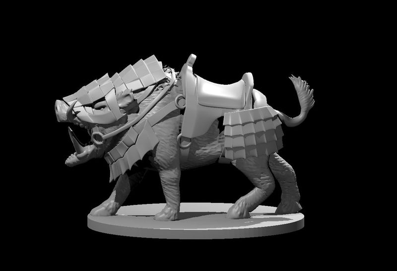 Giant Boar Mount - DND - Pathfinder - Dungeons & Dragons - RPG - Tabletop - mz4250- Miniature-28mm-1"Scale