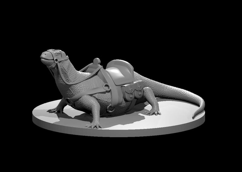 Giant Lizard Mount - DND - Pathfinder - Dungeons & Dragons - RPG - Tabletop - mz4250- Miniature-28mm-1"Scale