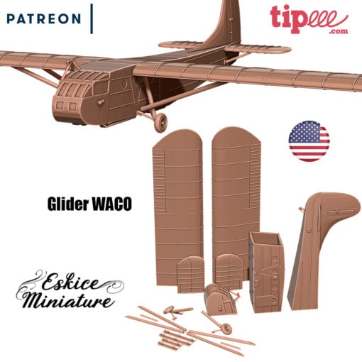 Glider WACO - United States Army - 28mm -  Eskice Miniature