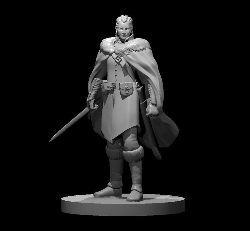 Goliath Female Fighter - DND - Pathfinder - Dungeons & Dragons - RPG - Tabletop - mz4250- Miniature-28mm-1"Scale