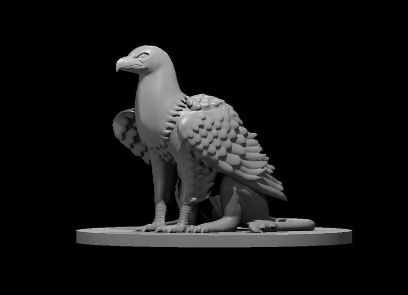 Griffon Sitting Cartoony - DND - Pathfinder - Dungeons & Dragons - RPG - Tabletop - mz4250- Miniature-28mm-1"Scale