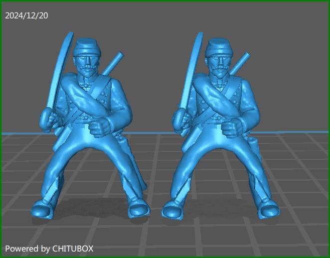 28mm Piedmont Army Garibaldini Guide 1859-66 - 7 Minis - MC Minis