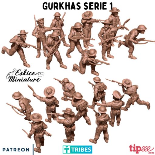 Gurkhas Series 1 - Royal Army - 28mm -  Eskice Miniature