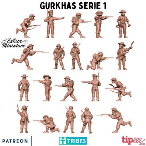 Gurkhas Series 1 - Royal Army - 28mm -  Eskice Miniature