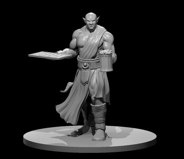 Half Ogre Male Monk Chef - DND - Pathfinder - Dungeons & Dragons - RPG - Tabletop - mz4250- Miniature-28mm-1"Scale