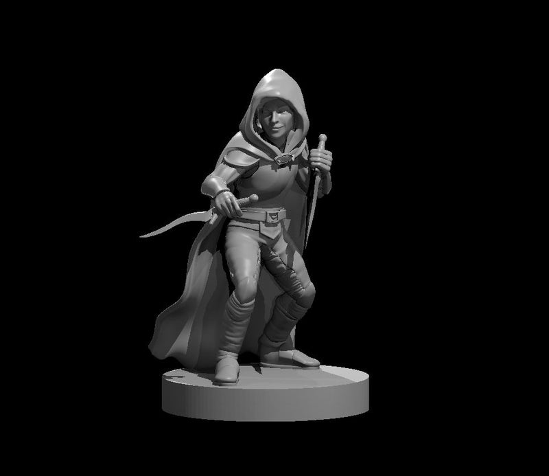 Half Elf Female Rouge 3 - DND - Pathfinder - Dungeons & Dragons - RPG - Tabletop - mz4250- Miniature-28mm-1"Scale