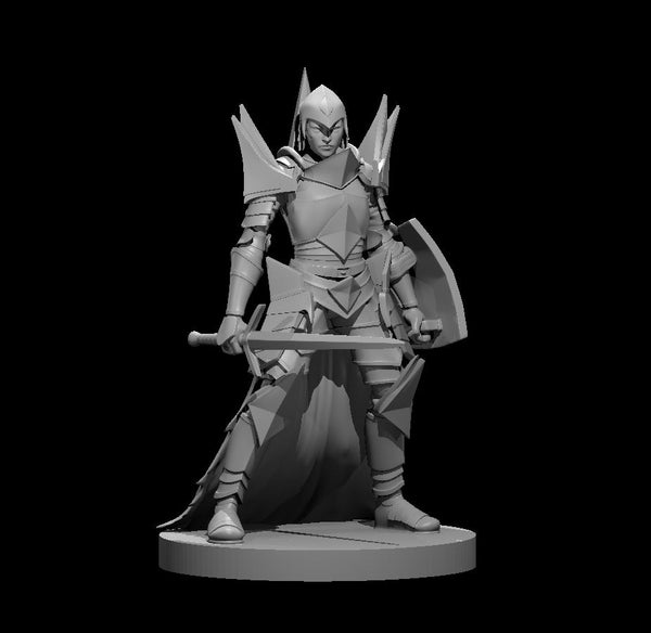 Human Female Paladin 3 - DND - Pathfinder - Dungeons & Dragons - RPG - Tabletop - mz4250- Miniature-28mm-1"Scale