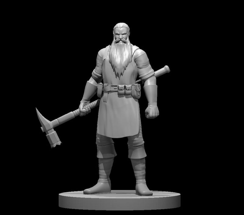 Human Male Blacksmith - DND - Pathfinder - Dungeons & Dragons - RPG - Tabletop - mz4250- Miniature-28mm-1"Scale