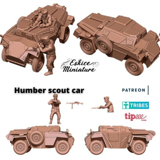 Humber Scout Car- Royal Army - 28mm -  Eskice Miniature