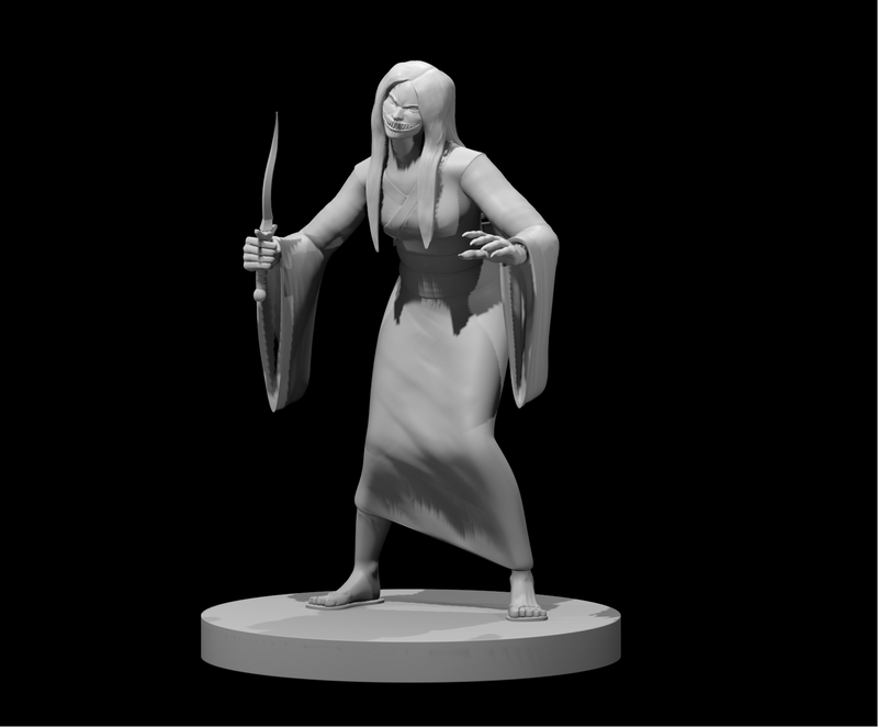 Kuchisake-Onna - DND - Pathfinder - Dungeons & Dragons - RPG - Tabletop - mz4250- Miniature-28mm-1"Scale