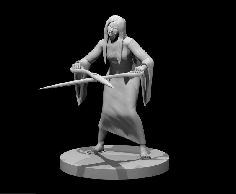 Kuchisake-Onna - DND - Pathfinder - Dungeons & Dragons - RPG - Tabletop - mz4250- Miniature-28mm-1"Scale