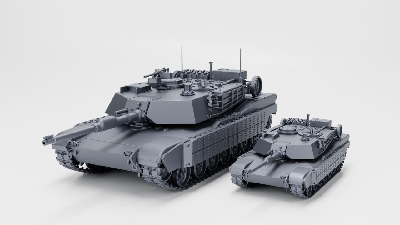 Abrams M1A2 - US Army -  wargame3d - 28mm Scale