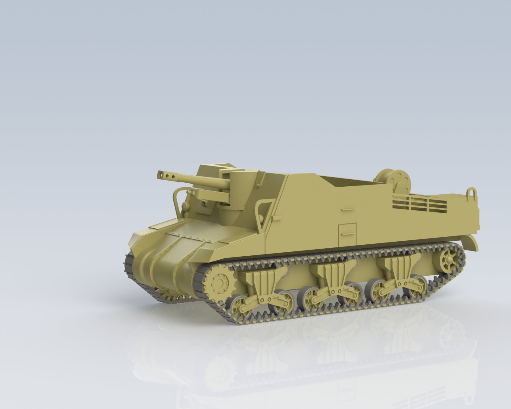M7 Sexton - UK Army -  wargame3d- 28mm Scale