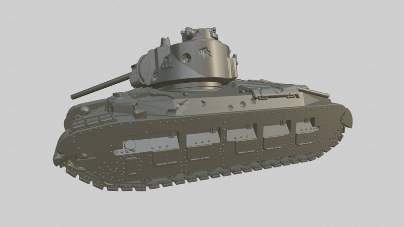 Destroyed Matilda II - A11 Infantry Tank Mark I - UK Army - 28mm Scale - Bolt Action - wargame3d