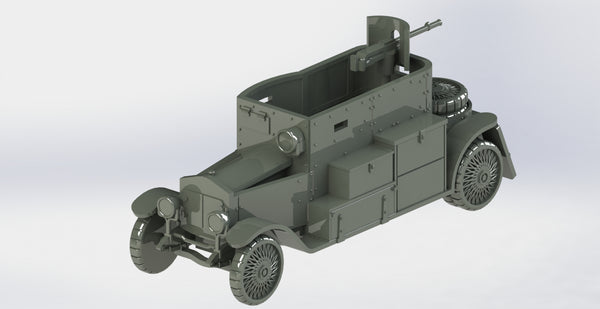 Minerva Armored Car - WWI - Austro-Hungarian Army - Bolt Action - wargame3d- 28mm Scale