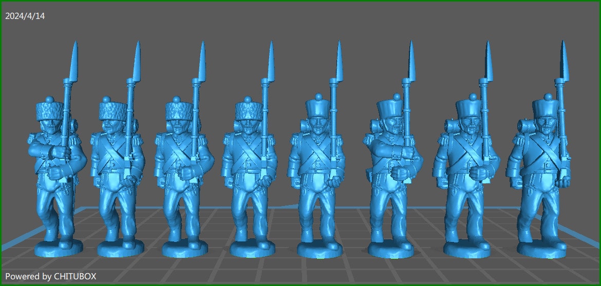 28mm Napoleonic Nassau Line btg - 20 minis