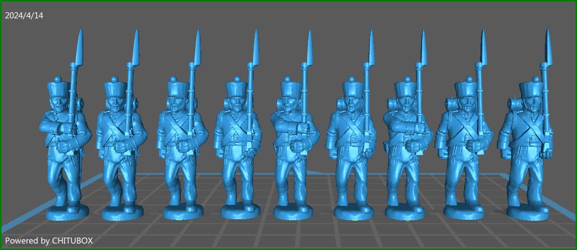 28mm Napoleonic Nassau Line btg - 20 minis