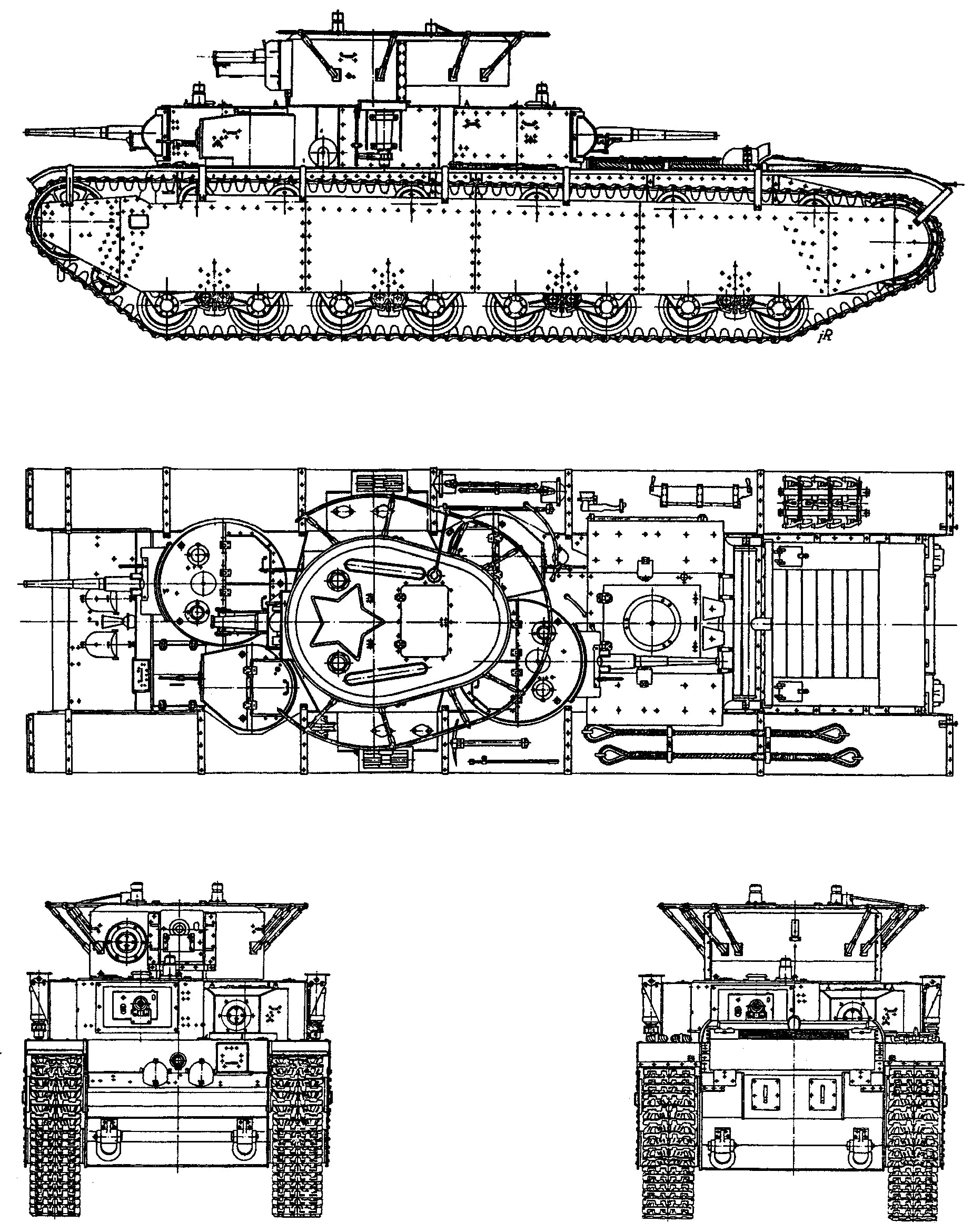 Heavy tank T-35A - wargame3d- 28mm Scale - Russian Army - Bolt Action