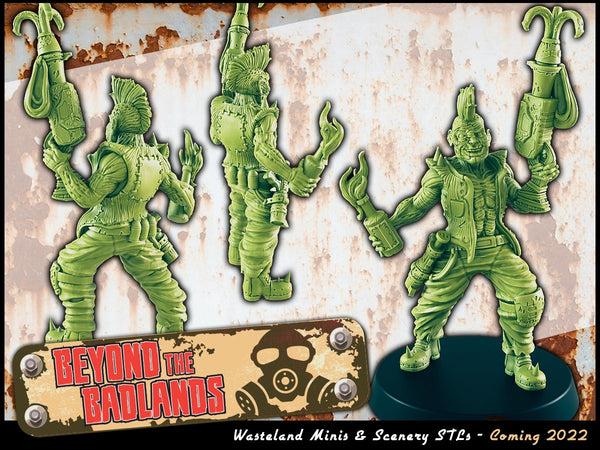 Deranged Male Mutant - Return to the Badlands - Mini - EC3D - Cyber Punk - SciFi RPG