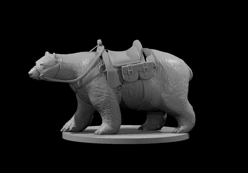 Polar Bear Mount - DND - Pathfinder - Dungeons & Dragons - RPG - Tabletop - mz4250- Miniature-28mm-1"Scale