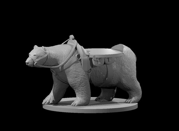 Polar Bear Mount - DND - Pathfinder - Dungeons & Dragons - RPG - Tabletop - mz4250- Miniature-28mm-1"Scale