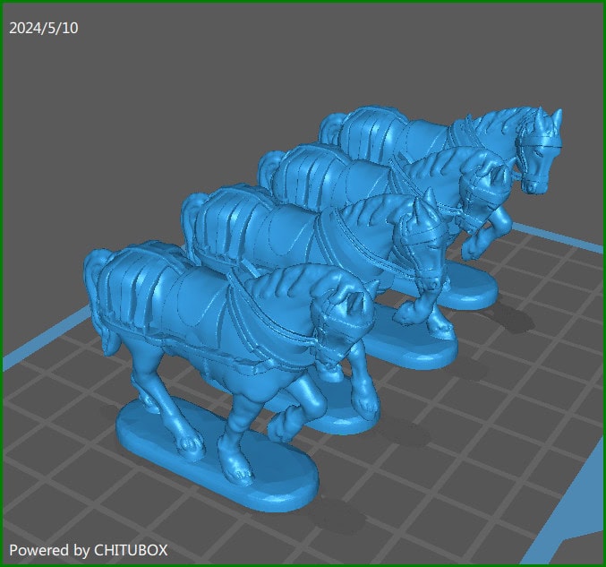 28mm Napoleonic Russian Horses for artillery limber walking - 4 minis