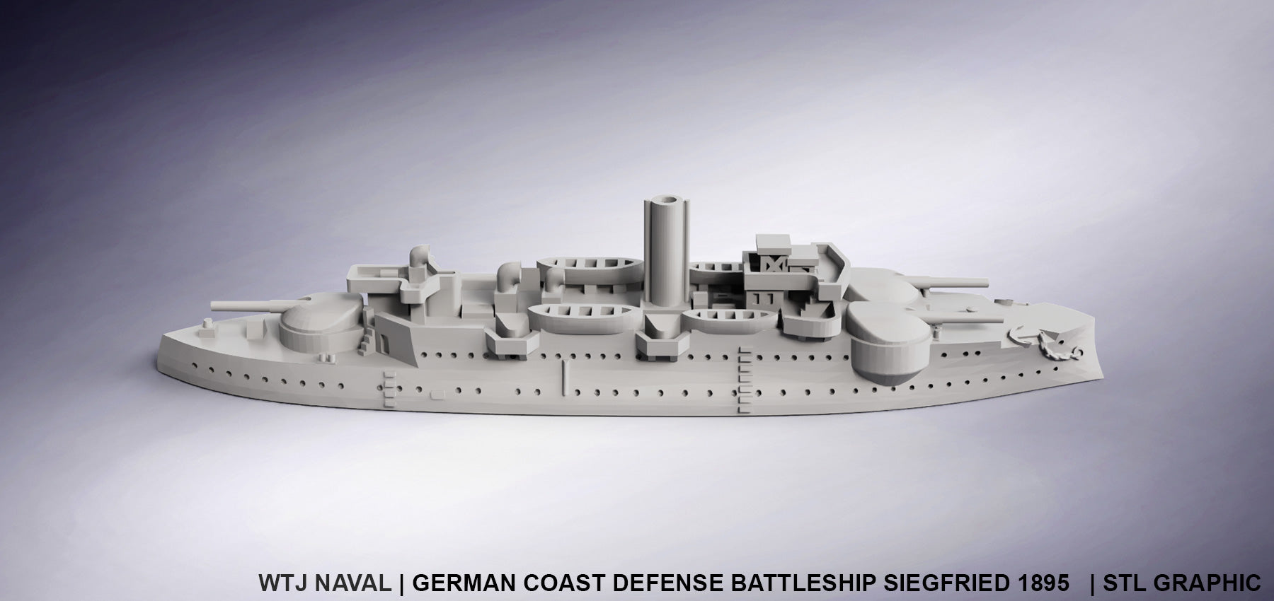 Siegfried 1895 - German Navy - Pre Dreadnought Era - Wargaming - Axis and Allies - Naval Miniature - Victory at Sea