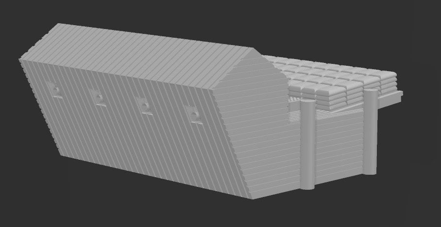 Charleston Floating Battery - Confederate - 1/600 Scale - Ships - Sailboats - Age of Sail