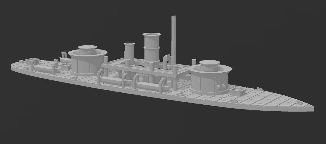 USS Miantonomoh - Union - 1/600 Scale - Ships - Sailboats - Age of Sail