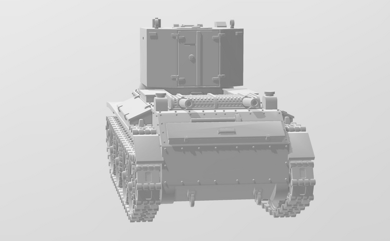 Assault tank BT-42 (Finnish) - wargame3d- 28mm Scale - Russian Army - Bolt Action