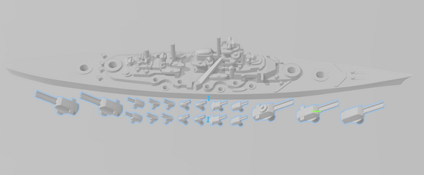 Bismarck - German Navy - Rotating Turret - Wargaming - Naval Miniature