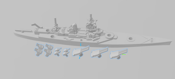 Dunkerque - French Navy - Rotating Turret - Wargaming - Naval Miniature