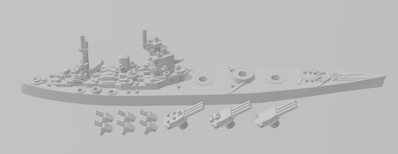 Nelson - Royal UK Navy - Rotating Turret - Wargaming - Naval Miniature