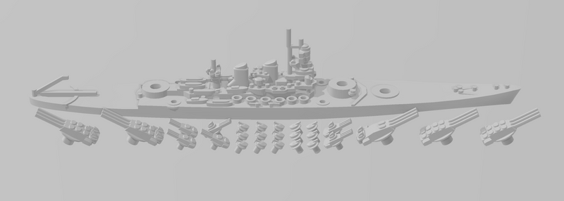 Littorio - Italian Navy - Rotating Turret - Wargaming - Naval Miniature