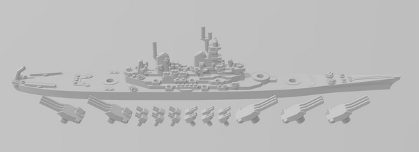 Missouri - US Navy - Rotating Turret - Wargaming - Naval Miniature