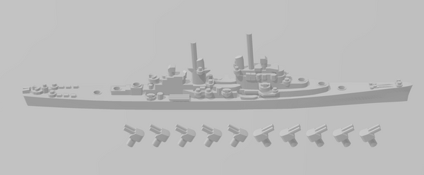 Oakland - US Navy - Rotating Turret - Wargaming - Naval Miniature
