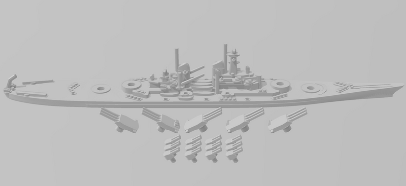 Montana - US Navy - Rotating Turret - Wargaming - Naval Miniature