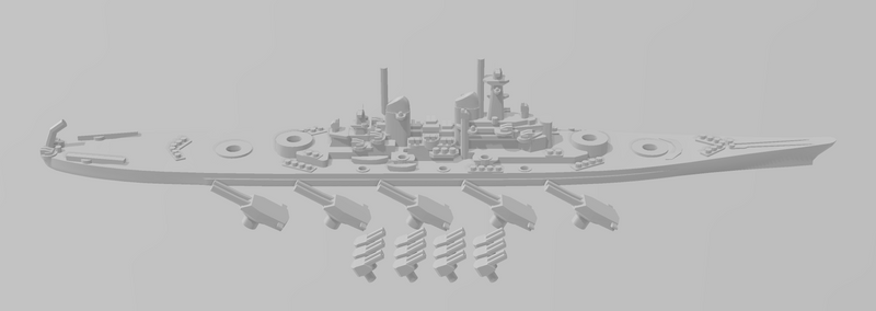 Ohio - US Navy - Rotating Turret - Wargaming - Naval Miniature