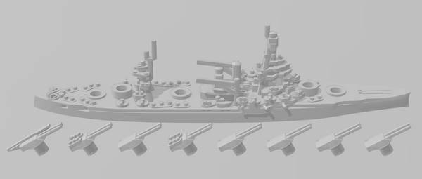Texas - US Navy - Rotating Turret - Wargaming - Naval Miniature