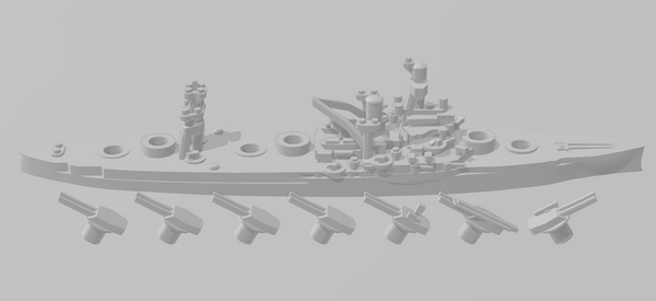 Wyoming - US Navy - Rotating Turret - Wargaming - Naval Miniature