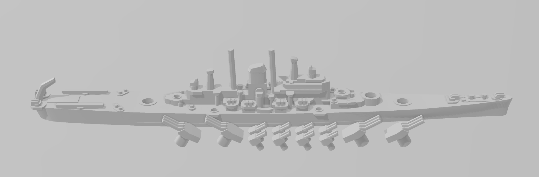 Des Moines - US Navy - Rotating Turret - Wargaming - Naval Miniature